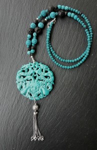 Dragon jade turquoise collier